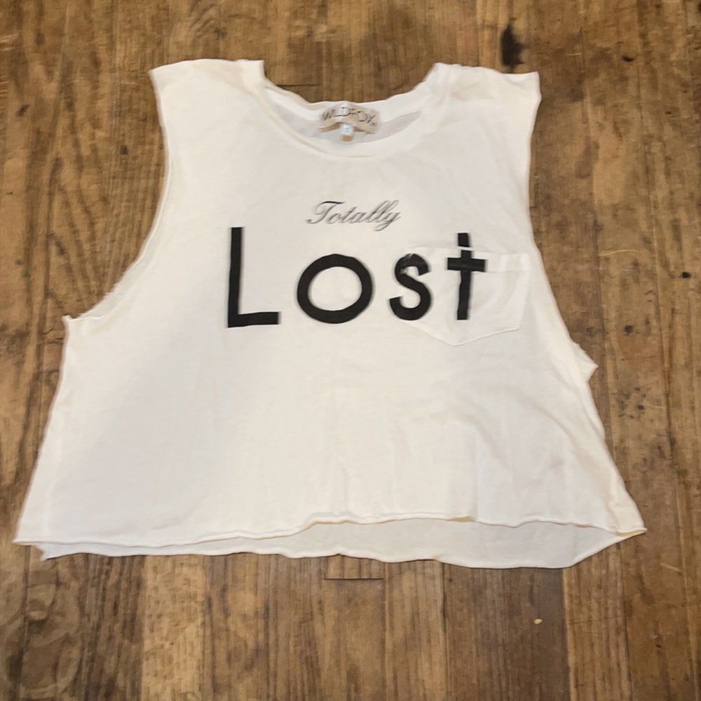 Wildfox Cropped Muscle Tee - Picture 2 of 3